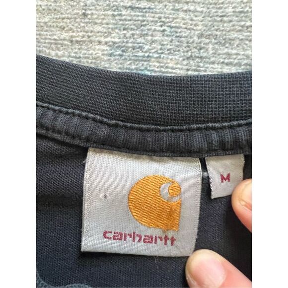 Carhartt Black Crewneck Short Sleeve Tee Men's Medium - Picture 3 of 4